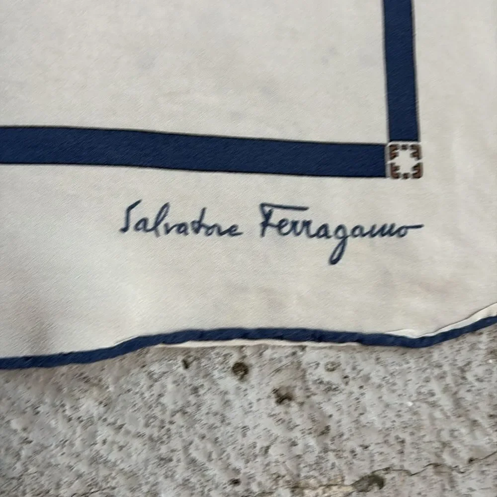 Vintage Ferragamo silk scarf